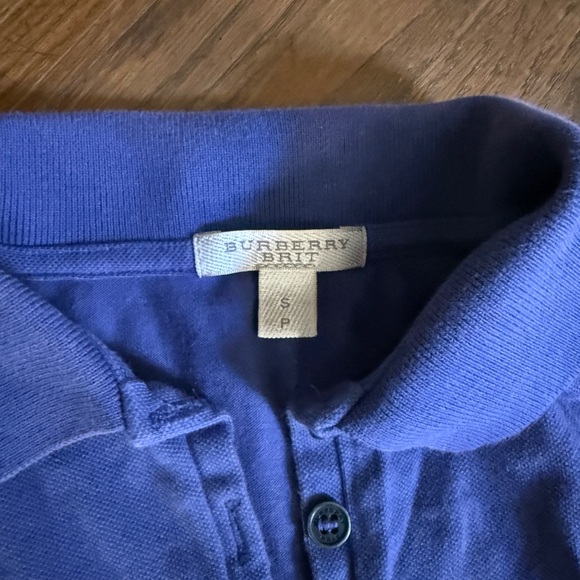 Burberry Royal Blue Kids Polo Shirt - Picture 2 of 4